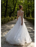 Beaded Ivory Sparkly Lace Wedding Dress